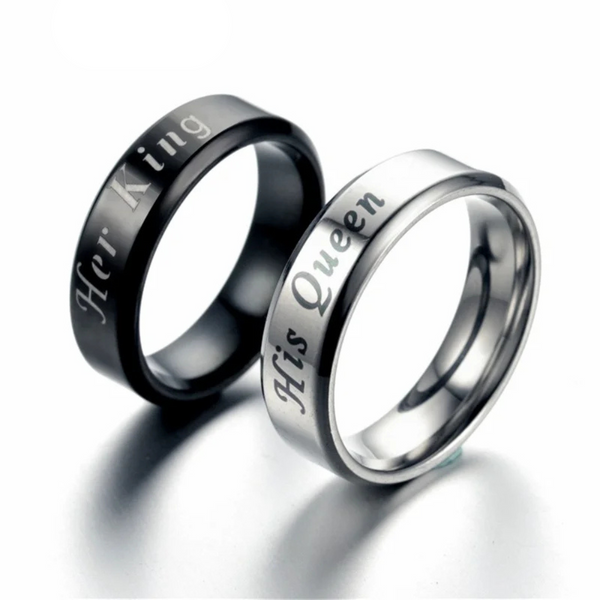 Bague de promesse couple personnalisée